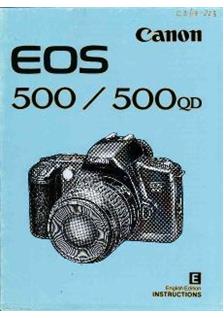 Canon EOS 500 manual. Camera Instructions.